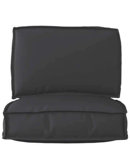 Set di Cuscini per Pallet 2 pcs Nero Tessuto Oxford