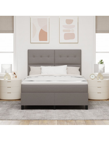 Letto con Box Spring e Materasso Talpa 140x190 cm Tessuto