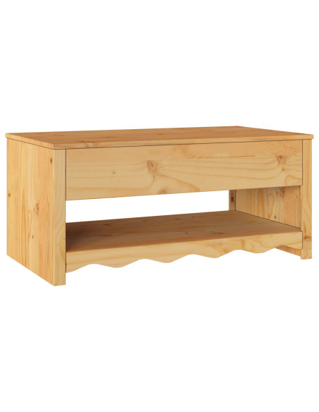 Tavolino da caffè ""DRAMMEN"" 99x55x45 cm in legno massello di pino