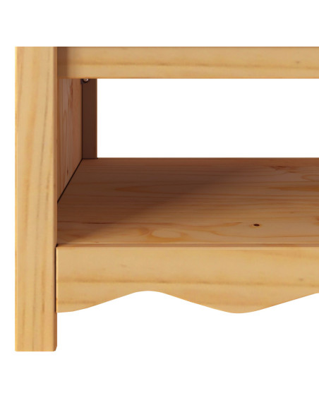 Tavolino da caffè ""DRAMMEN"" 99x55x45 cm in legno massello di pino