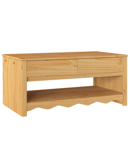 Tavolino da caffè ""DRAMMEN"" 99x55x45 cm in legno massello di pino