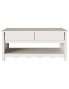 Tavolino da salotto con cassetto Drammen Bianco 99 x 55 x 45 cm 2