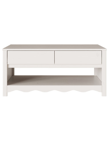 Tavolino da salotto con cassetto Drammen Bianco 99 x 55 x 45 cm