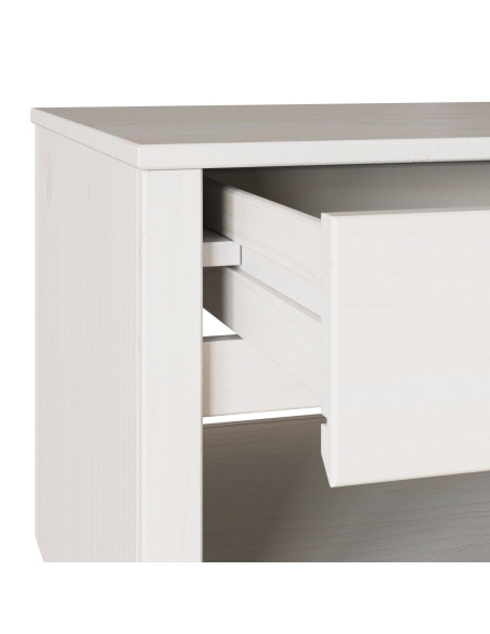 Tavolino da caffè ""DRAMMEN"" Bianco 99x55x45 cm in Legno di Pino