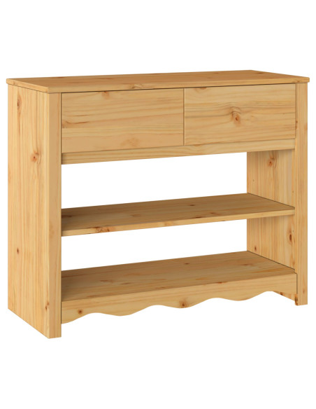 Tavolo Consolle ""DRAMMEN"" 89,5x37x73 cm Legno Massello di Pino
