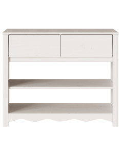 Tavolo consolle Drammen Bianco 89,5 x 37 x 73 cm Pino massello 2