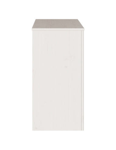 Tavolo consolle Drammen Bianco 89,5 x 37 x 73 cm Pino massello
