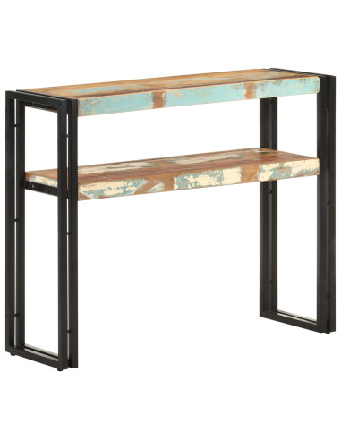 Tavolo Consolle 90x30x75 cm in Legno Massello di Recupero