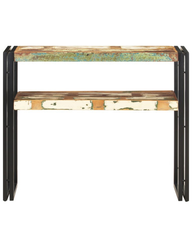 Tavolo Consolle 90x30x75 cm in Legno Massello di Recupero