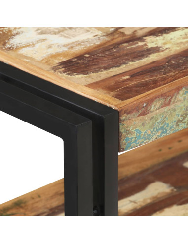 Tavolo Consolle 90x30x75 cm in Legno Massello di Recupero