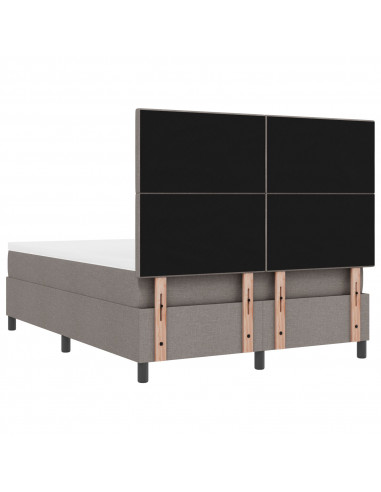 Letto con Rete e Materasso Taupe 140x200 cm