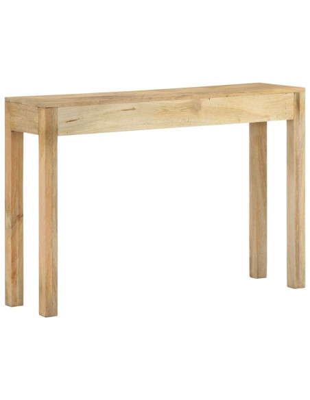 Tavolo Consolle 110x30x75 cm Legno Massello Sbiancato di Mango