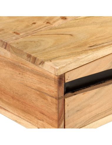 Tavolino da Salotto 88x50x42 cm in Legno Massello di Acacia