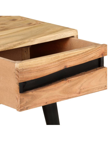 Tavolino da Salotto 88x50x42 cm in Legno Massello di Acacia