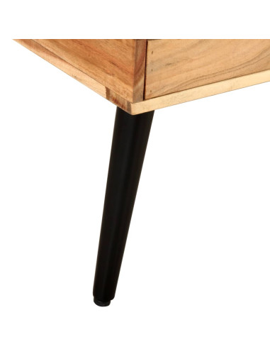 Tavolino da Salotto 88x50x42 cm in Legno Massello di Acacia