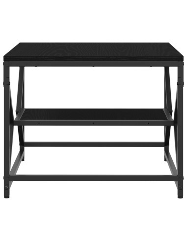 Tavolino da salotto Rovere Nero 51 x 50 x 40 cm