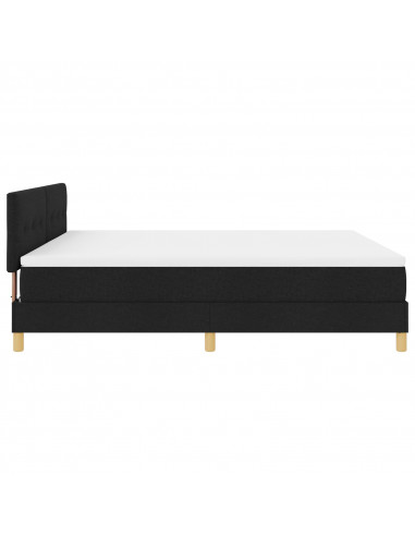 Letto Contenitore con Materasso Nero 180x200 cm Tessuto
