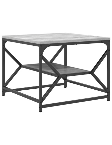 Tavolino da Caffè  con Ripiano - Grigio Sonoma - 51x50x40 cm - Fatto in Legno Ingegnerizzato
