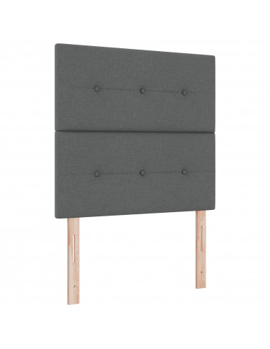 Letto rete a molle  grigio scuro 120x200 cm tessuto