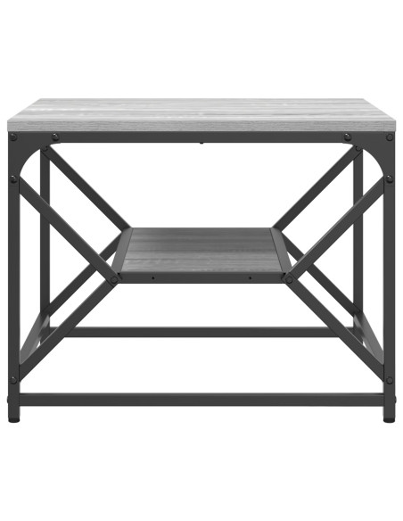 Tavolino da Caffè  con Ripiano - Grigio Sonoma - 51x50x40 cm - Fatto in Legno Ingegnerizzato