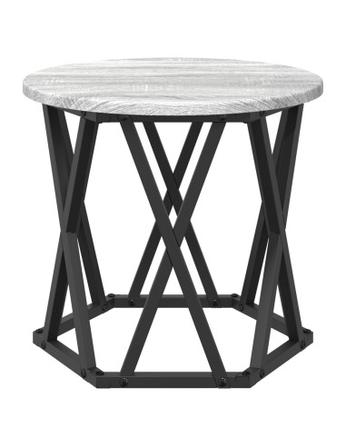 Tavolo Laterale Nesting 3 pcs Grigio Sonoma