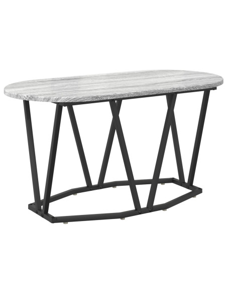 Tavolino da Caffè Grigio Sonoma  - 80x40x40.5 cm, Realizzato in Legno ingegnerizzato e Metallo