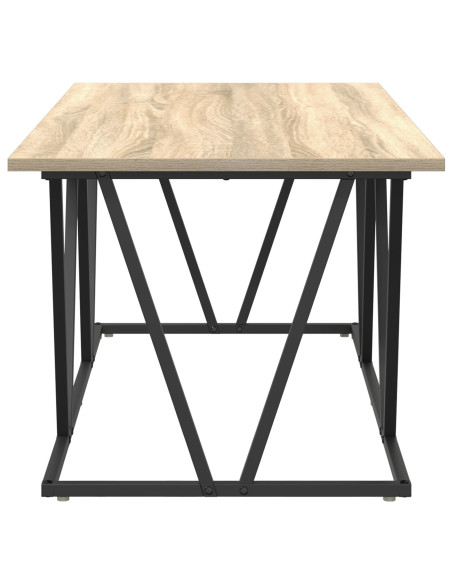 Tavolino da caffè  Rovere Sonoma 100x50x40 cm in Legno Ingenerizzato e Metallo