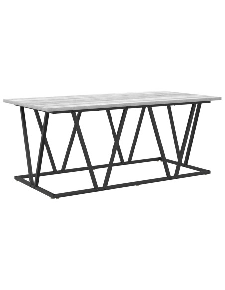 Tavolino da caffè Grigio Sonoma  100x50x40 cm in legno ingegnerizzato e metallo