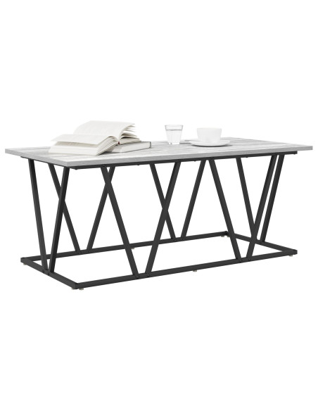 Tavolino da caffè Grigio Sonoma  100x50x40 cm in legno ingegnerizzato e metallo