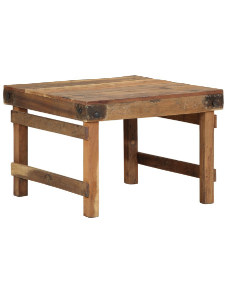 Tavolino da Caffè 55x60x40 cm Legno Massello di Recupero
