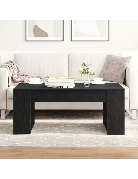 Tavolino da caffè  in rovere nero 102x55x42 cm Legno ingegnerizzato