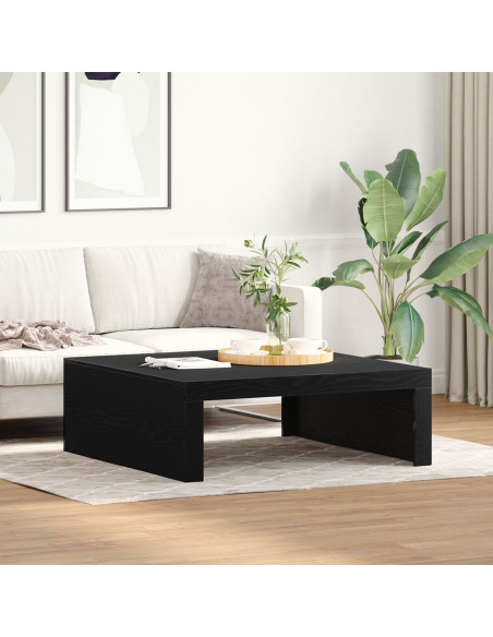 Tavolino da caffè in rovere nero  - 100x100x35 cm in legno ingegnerizzato
