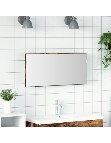 Specchio Marrone 80 x 37 cm Vetro e Legno Ingegnerizzato