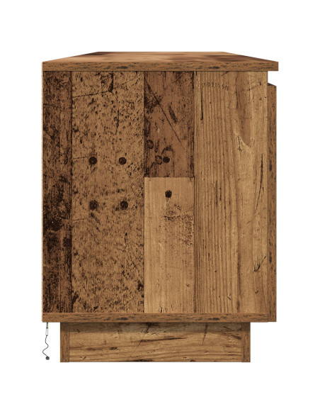 Mobile TV  con LED Legno Vecchio 180x38x49 cm Legno ingegnerizzato