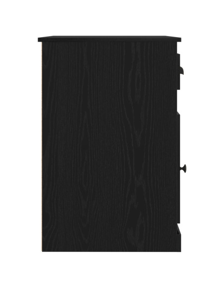 Scrivania  con spazio di stoccaggio Rovere Nero 50x115x75 cm Legno ingegnerizzato