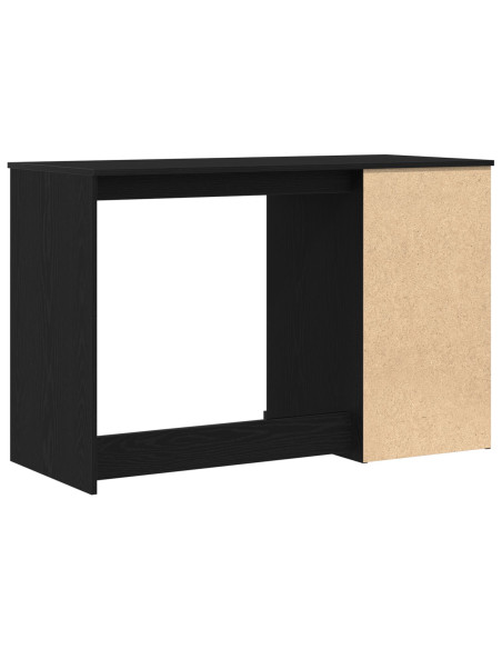 Scrivania  con spazio di stoccaggio Rovere Nero 50x115x75 cm Legno ingegnerizzato