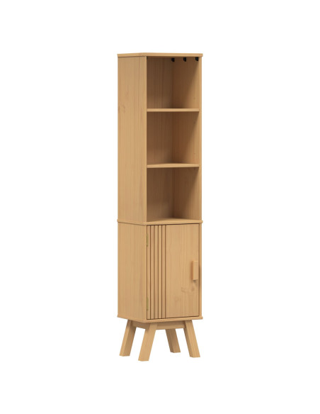 Mobile da bagno  Marrone 35x30x159 cm in legno massello di pino