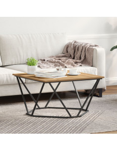 Tavolino da salotto Rovere artigianale 80 x 80 x 45 cm