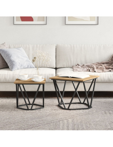 Set tavolini 2 pcs Rovere artigianale