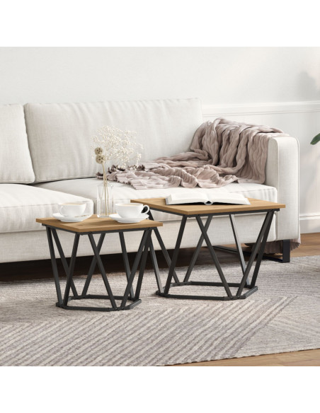 Set tavolini 2 pcs Rovere artigianale