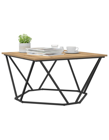 Tavolino da salotto Rovere artigianale 80 x 80 x 45 cm