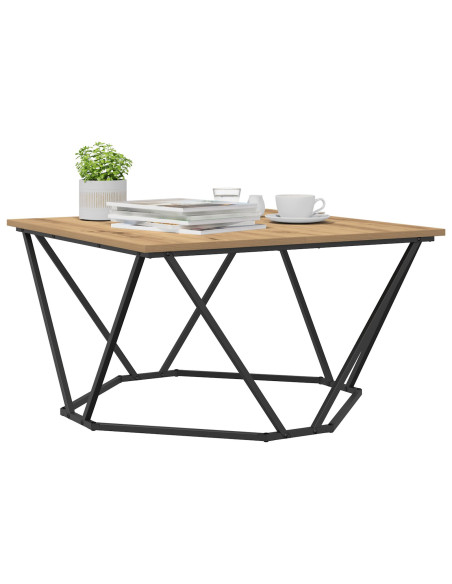 Tavolino da caffè  Rovere artigianale 80x80x45 cm Legno ingegnerizzato