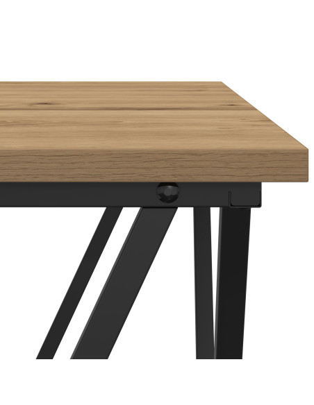 Tavolino da caffè  Rovere artigianale 80x80x45 cm Legno ingegnerizzato