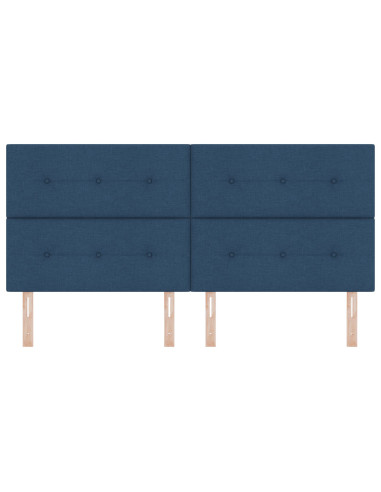 Testiera con testiera Blu 200 cm Pelle Sintetica