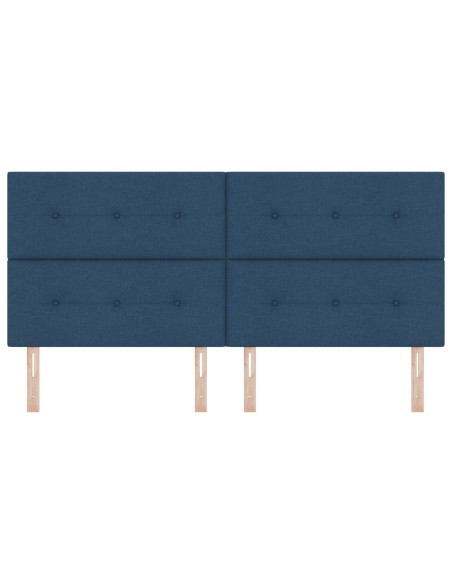 Testiera con testiera Blu 200 cm Pelle Sintetica