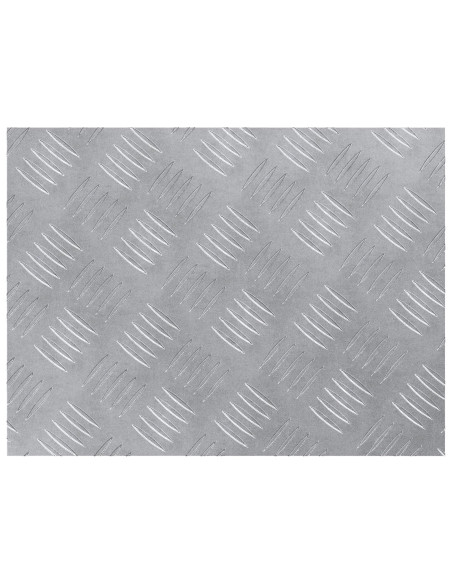 Piani in Alluminio a Scacchi 4 Pezzi Antiscivolo 40x30 cm