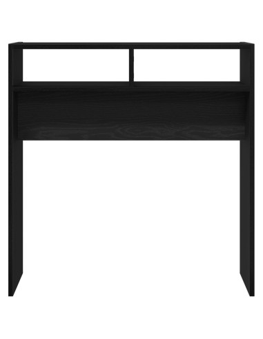 Tavolo consolle Rovere Nero 78 x 30 x 80 cm Legno multistrato