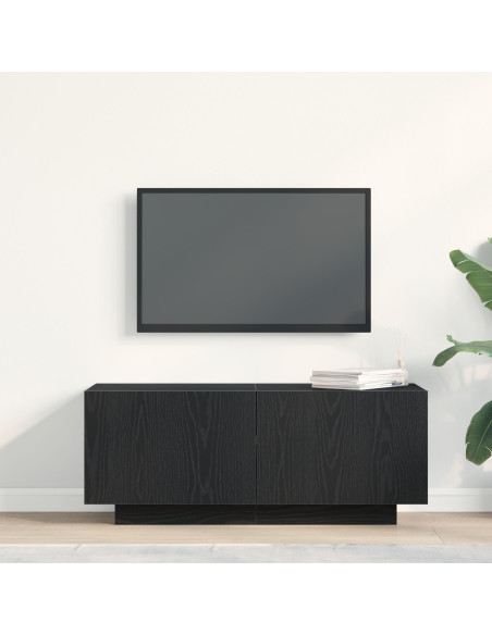 Mobile TV  Nero Rovere 100x35x40 cm in legno ingegnerizzato