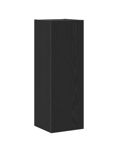 Mobile TV da parete  Nero Rovere 30,5x30x90 cm in legno ingegnerizzato