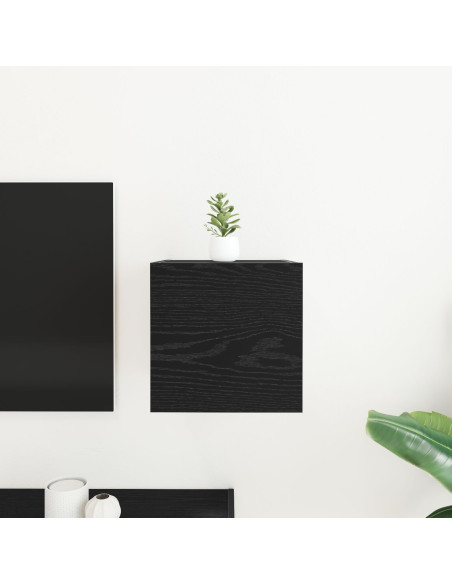 Mobile TV da muro  in Nero Rovere 30,5x30x30 cm